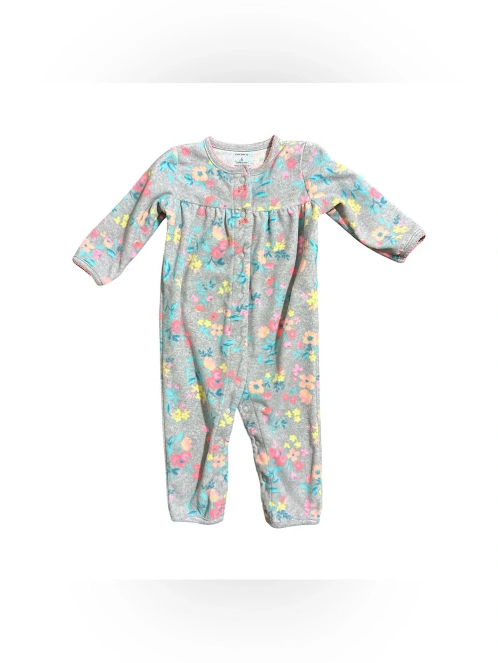 Carter's Girls 6 MONTHS Fleece Pajamas Bundle of 3